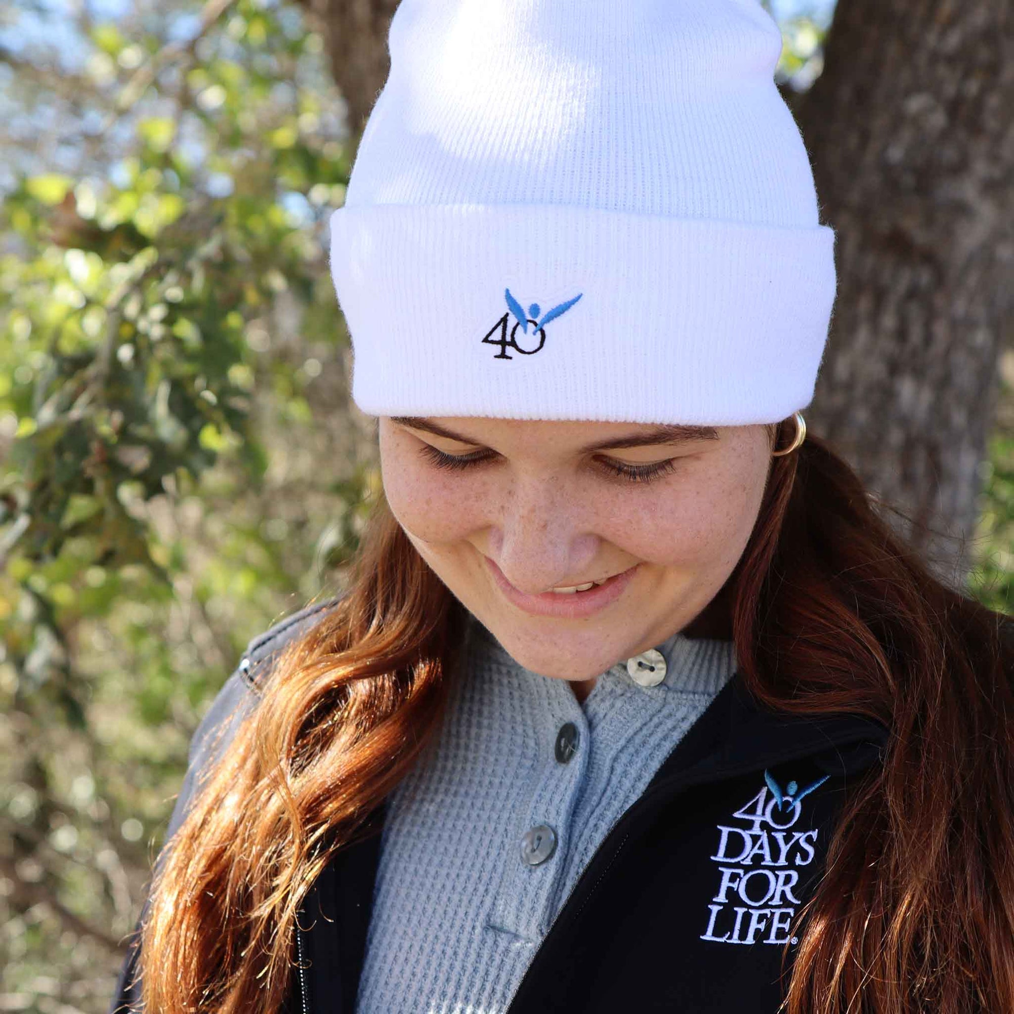 40DFL Angel Cuffed Beanie