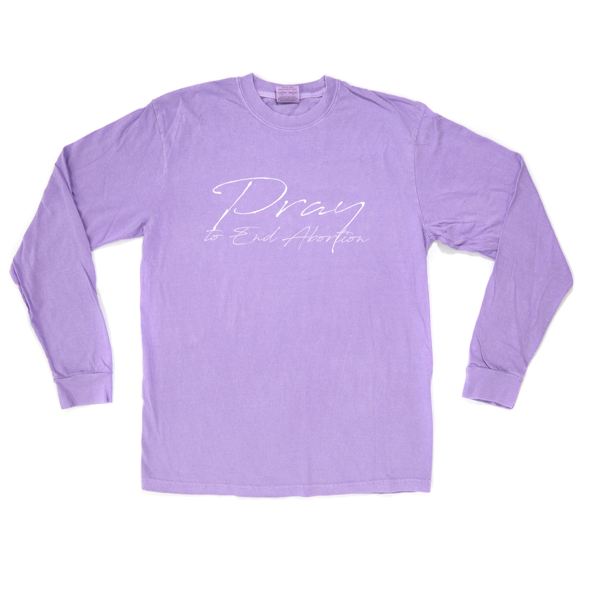 Pray to End Abortion Comfort Colors® Long Sleeve T-Shirt