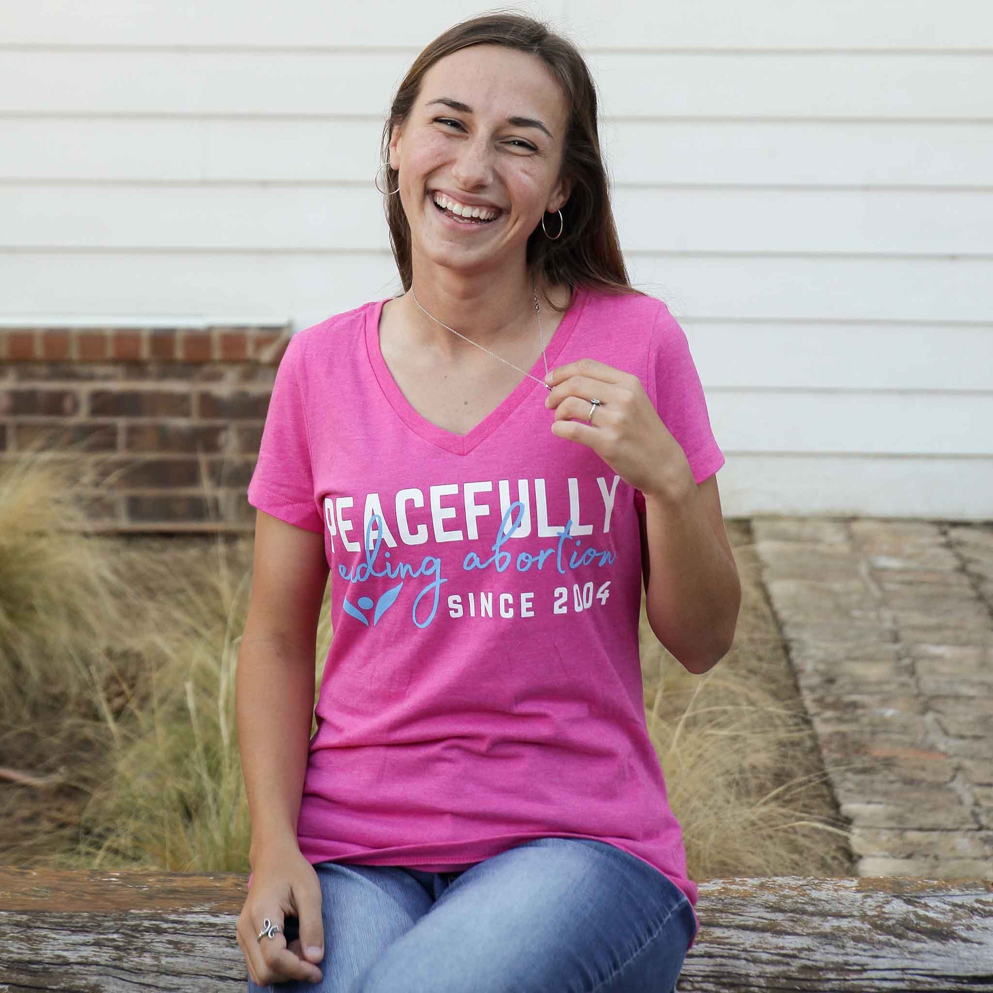 Peacefully Ladies V-Neck
