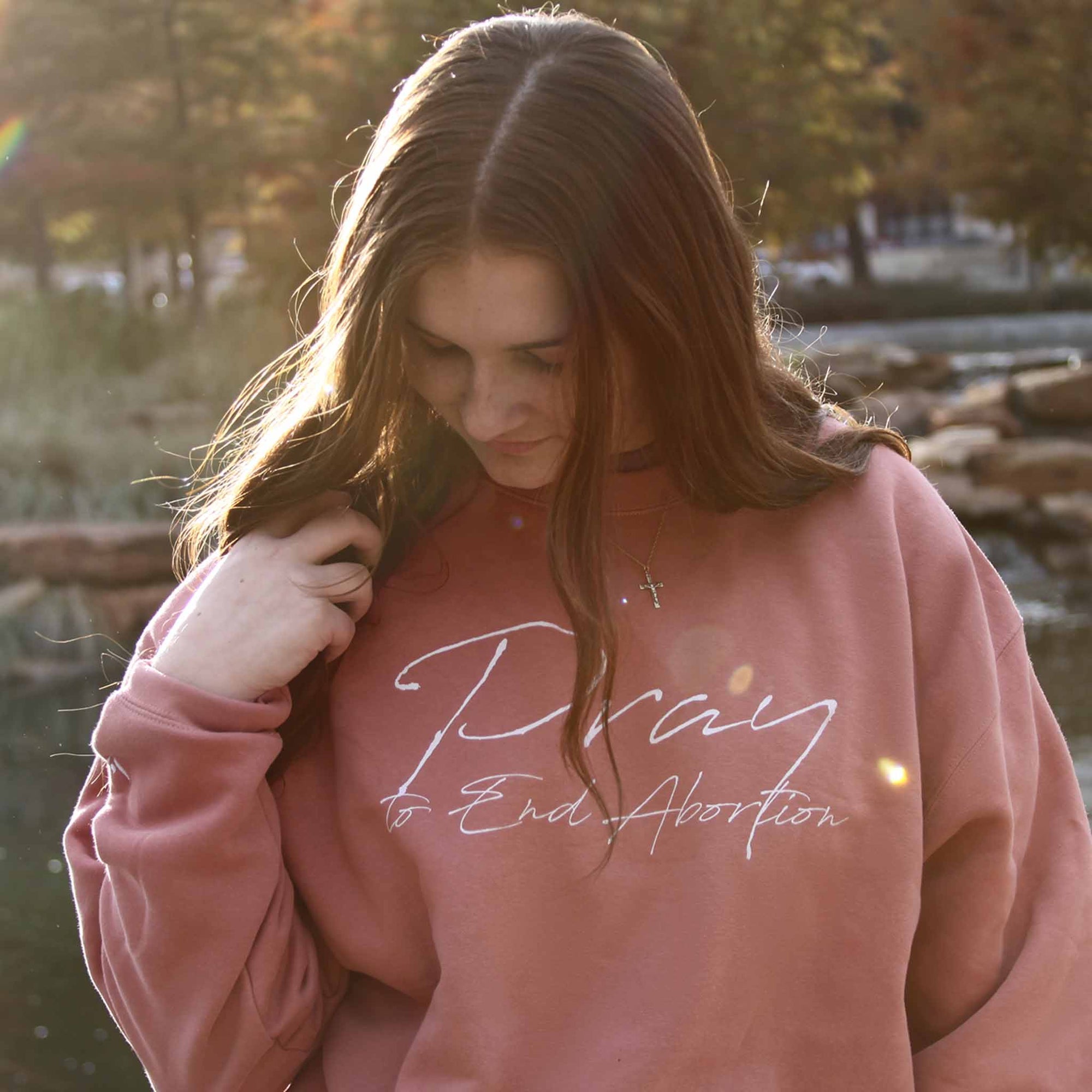 Pray to End Abortion Premium Sweatshirt