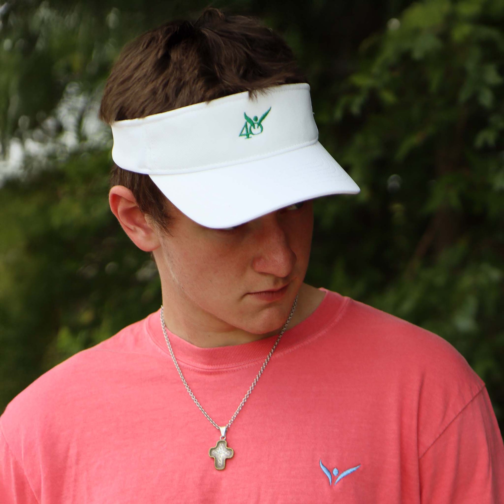40DFL Angel Visor (White/Kelly)