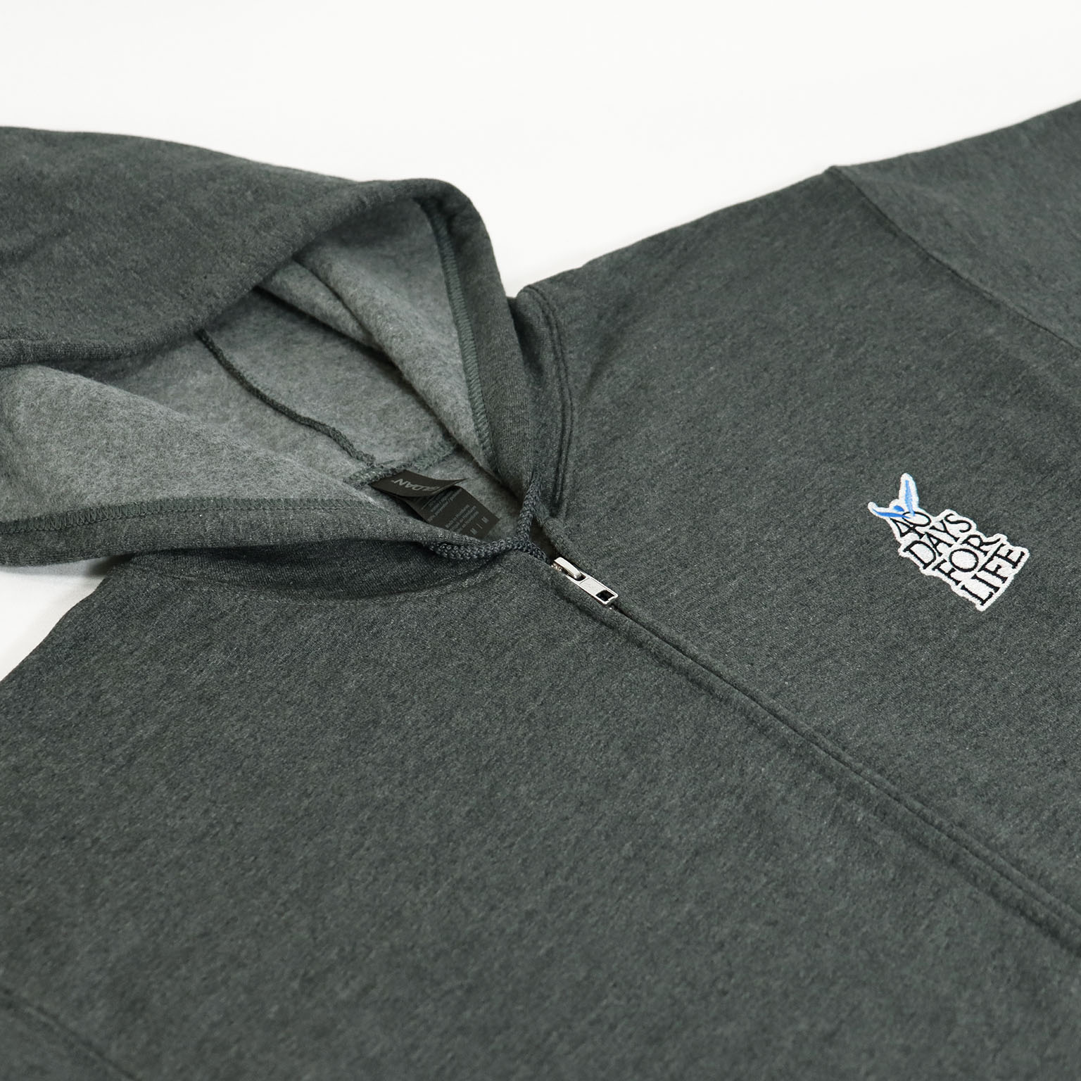 40DFL Vertical Logo Zip Up Hoodie