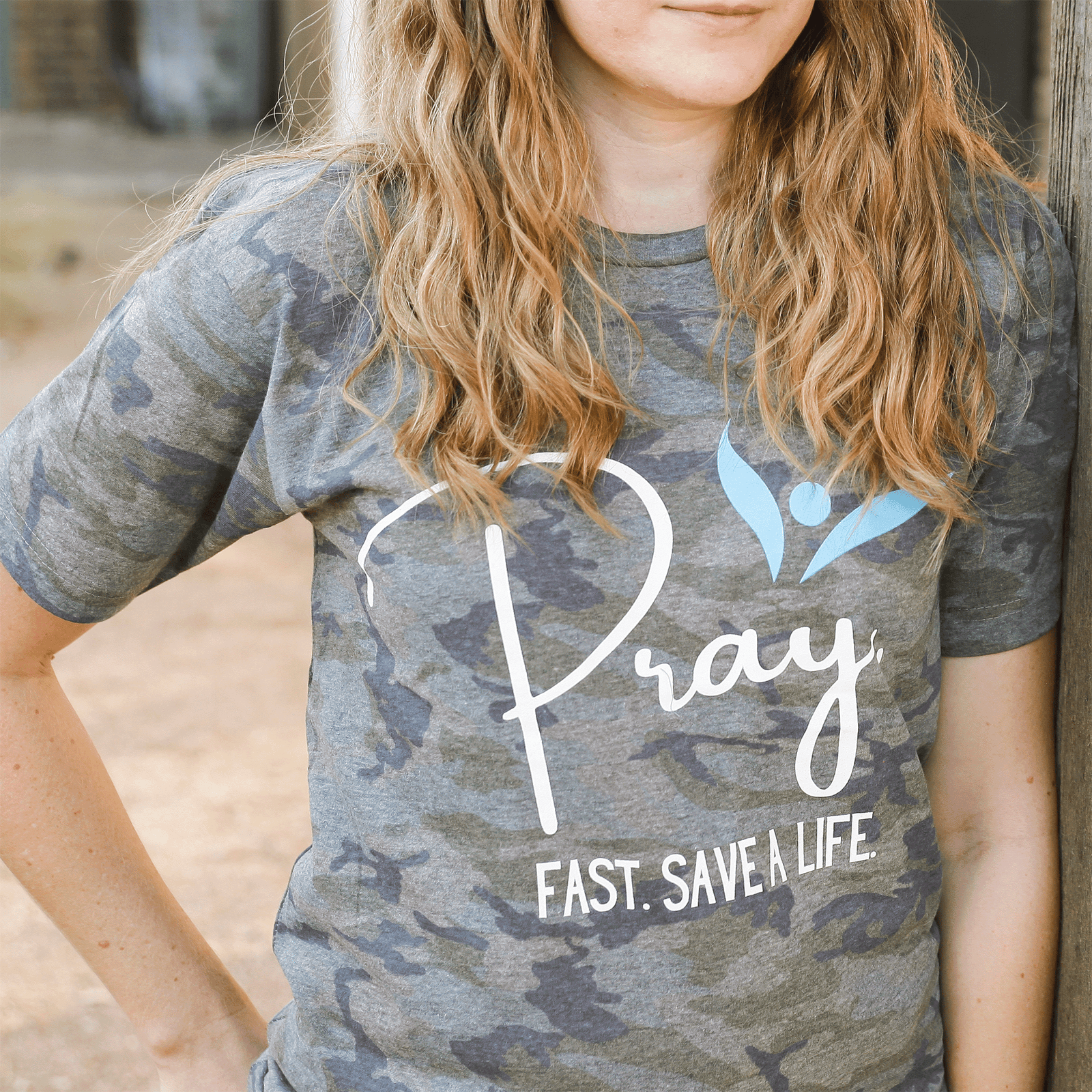 Vintage Camo Save a Life T-Shirt